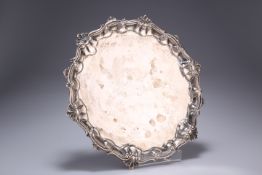 A GEORGE II SILVER WAITER