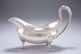 A GEORGE III SILVER SAUCEBOAT