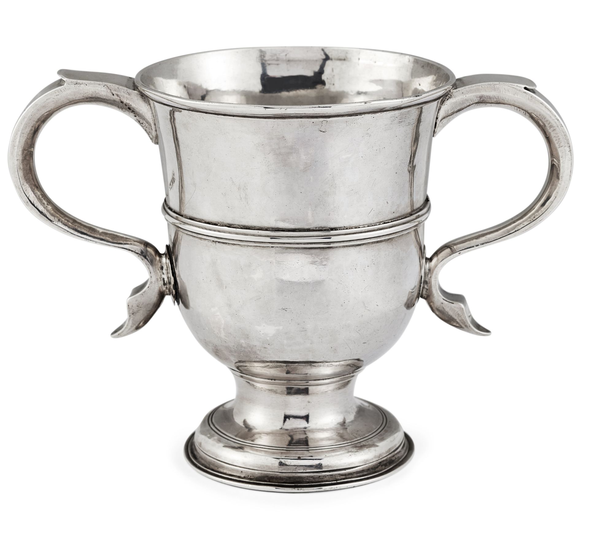 A GEORGE III TWO-HANDLED SILVER CUP