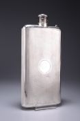 A LARGE VICTORIAN SILVER FLASK