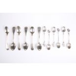 A SUITE OF SIX VICTORIAN SILVER TEASPOONS