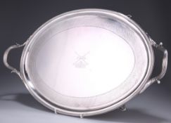 A GEORGE III SILVER TWO-HANDLED TRAY