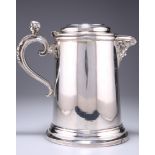 A LARGE SILVER-PLATED FLAGON, CIRCA 1870