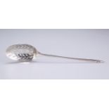 A GEORGIAN SILVER MOTE SPOON