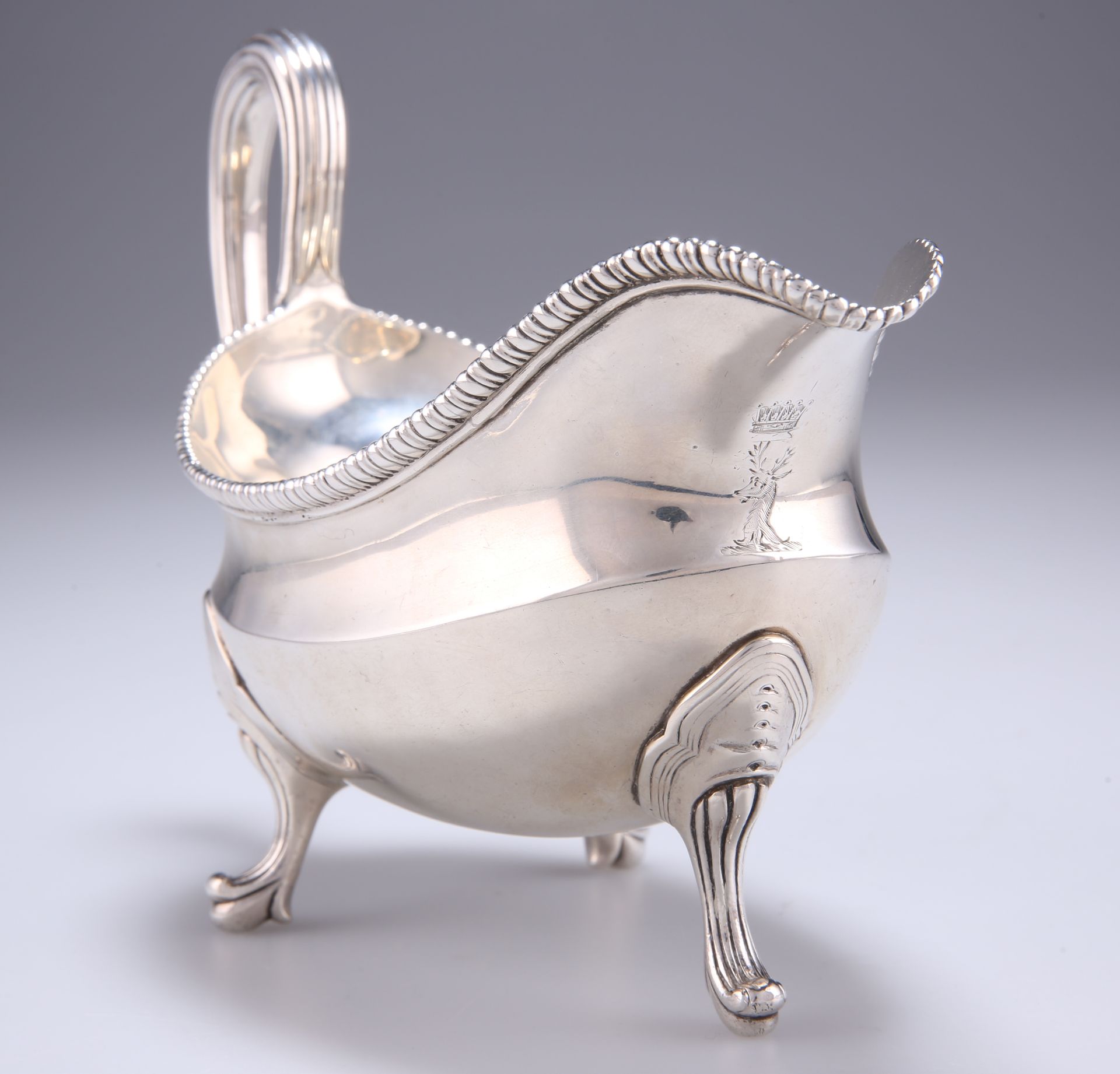 A GEORGE III SILVER SAUCEBOAT - Image 3 of 4