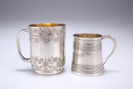 A GEORGE III SILVER CHRISTENING MUG