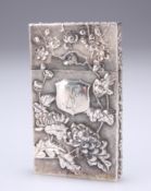 A CHINESE EXPORT SILVER CARD CASE