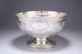 A VICTORIAN SILVER ROSEBOWL