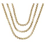 A 19TH CENTURY LONG BELCHER CHAIN NECKLACE