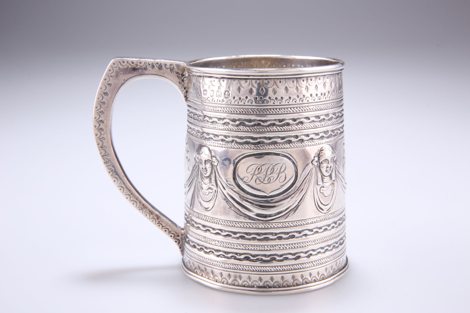 A GEORGE III SILVER MUG