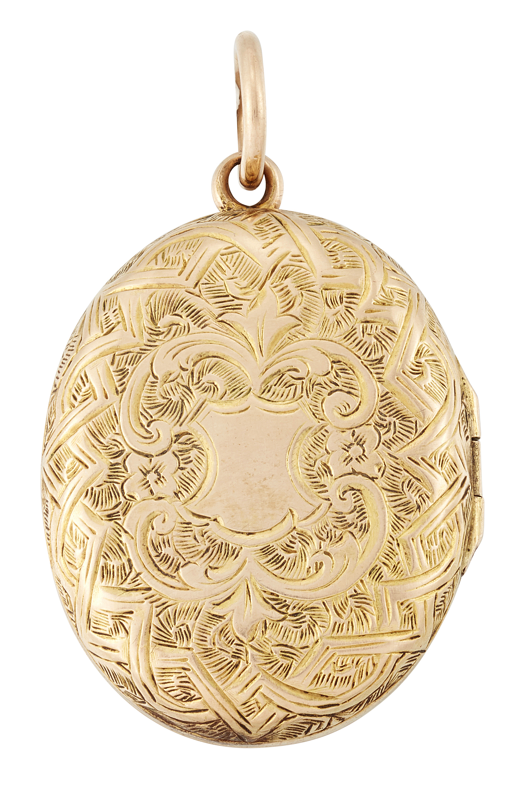 A VICTORIAN OVAL LOCKET PENDANT - Image 2 of 3