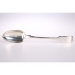 A VICTORIAN SILVER FIDDLE PATTERN BASTING SPOON