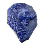 A LARGE LAPIS LAZULI CAMEO CARVING