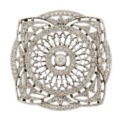 A BELLE EPOQUE DIAMOND BROOCH