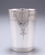 A VICTORIAN SILVER BEAKER