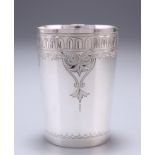 A VICTORIAN SILVER BEAKER