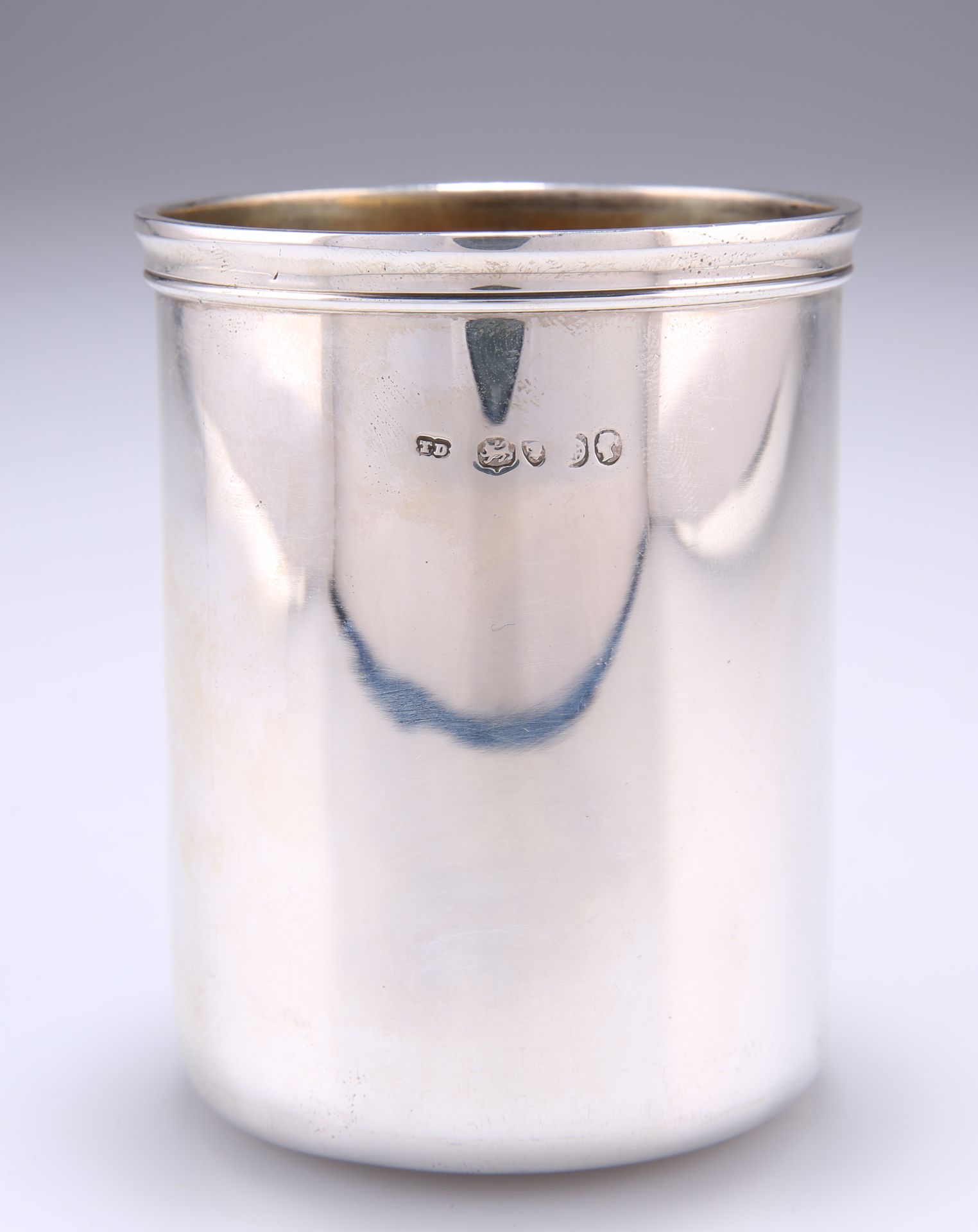 A VICTORIAN SILVER BEAKER