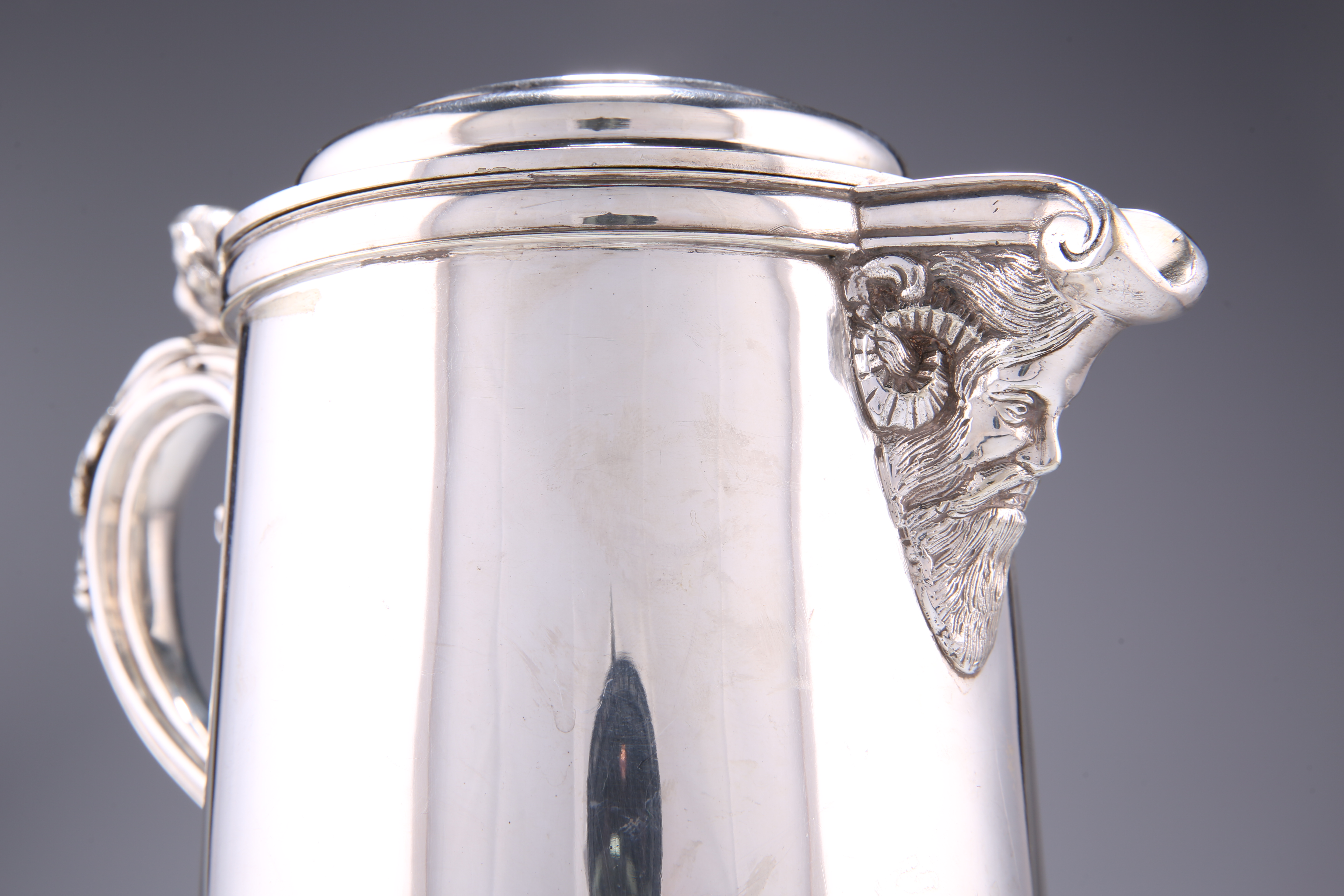 A LARGE SILVER-PLATED FLAGON, CIRCA 1870 - Image 2 of 3