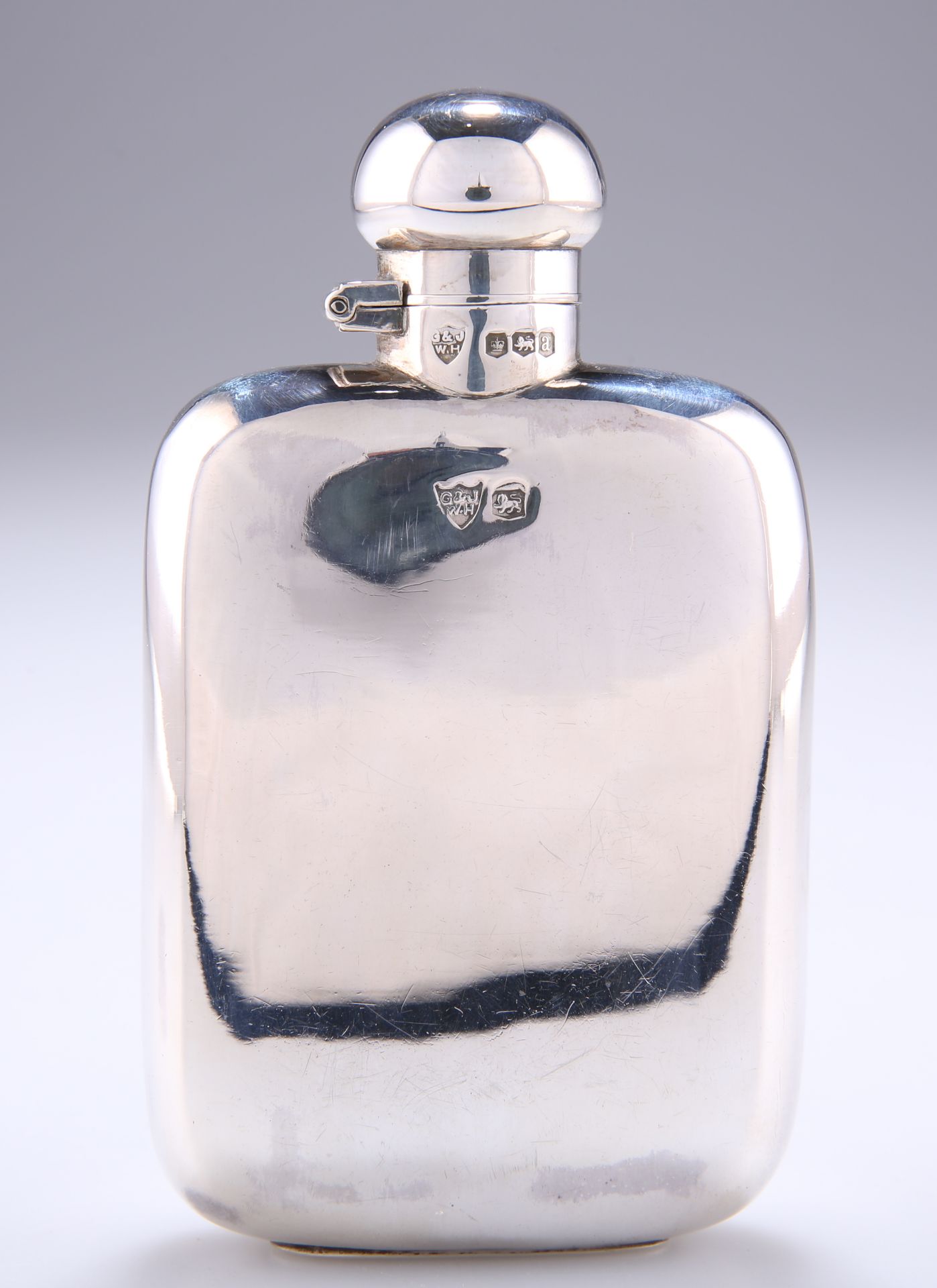 A GEORGE V SILVER FLASK