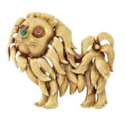 A 1960s NOVELTY LION BROOCH