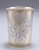 A 19TH CENTURY RUSSIAN SILVER-GILT BEAKER