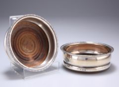 A PAIR OF ELIZABETH II SILVER COASTERS