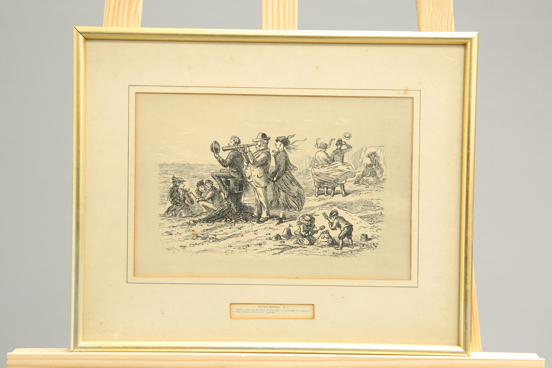 ~ A SET OF SIX GRAPHOTYPES OF SEA SIDE SKETCHES, nos. 1-6, framed. 18cm by 27.5cm - Image 4 of 6