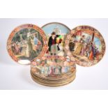 A set of ten Royal Doulton Kings and Queens of The Realm limited edition collector plates;