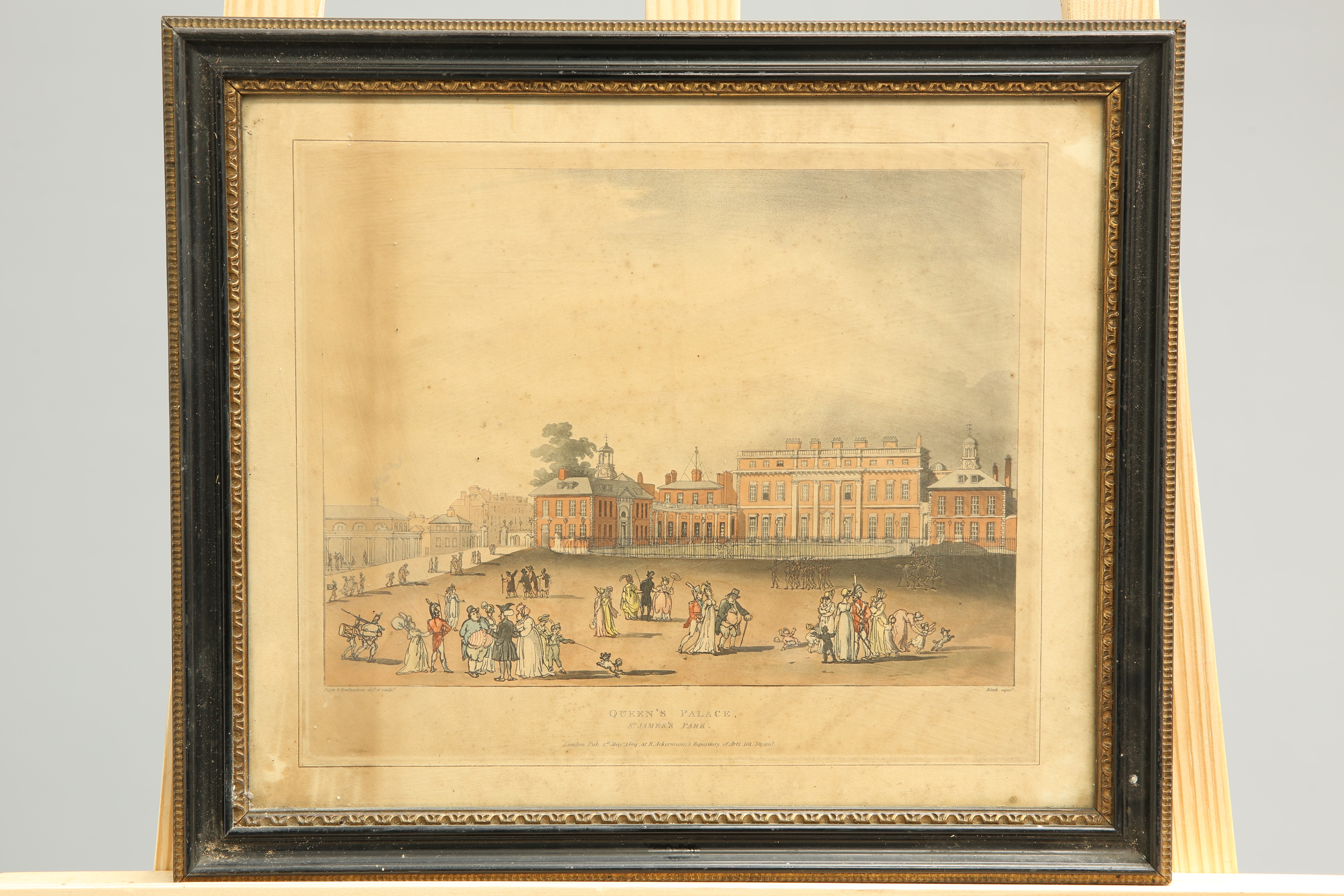 ~ A COLLECTION OF TOPOGRAPHICAL PRINTS, including "Mounting Guard" and "Queen's Palace" after Bluck, - Image 2 of 6