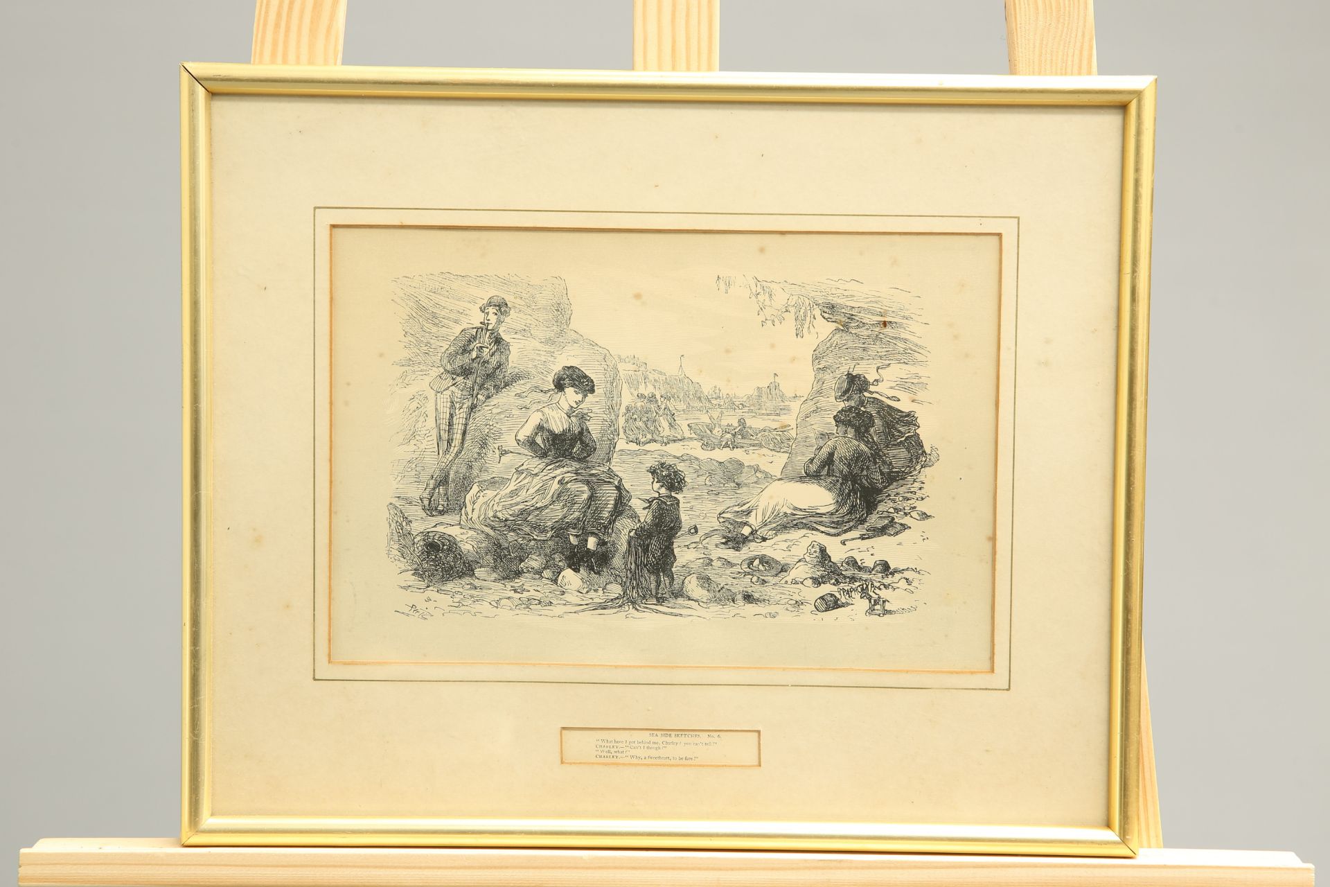 ~ A SET OF SIX GRAPHOTYPES OF SEA SIDE SKETCHES, nos. 1-6, framed. 18cm by 27.5cm
