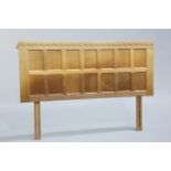 ROBERT THOMPSON OF KILBURN, A MOUSEMAN OAK HEADBOARD