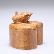 BOB HUNTER OF THIRLBY, A WRENMAN OAK HEART-SHAPED TRINKET BOX AND COVER