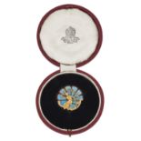 AN ART NOUVEAU OPAL, ENAMEL AND DIAMOND BROOCH, BY GEORGE FOUQUET