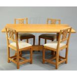 DEREK SLATER OF CRAYKE, A FISHMAN OAK DINING SUITE