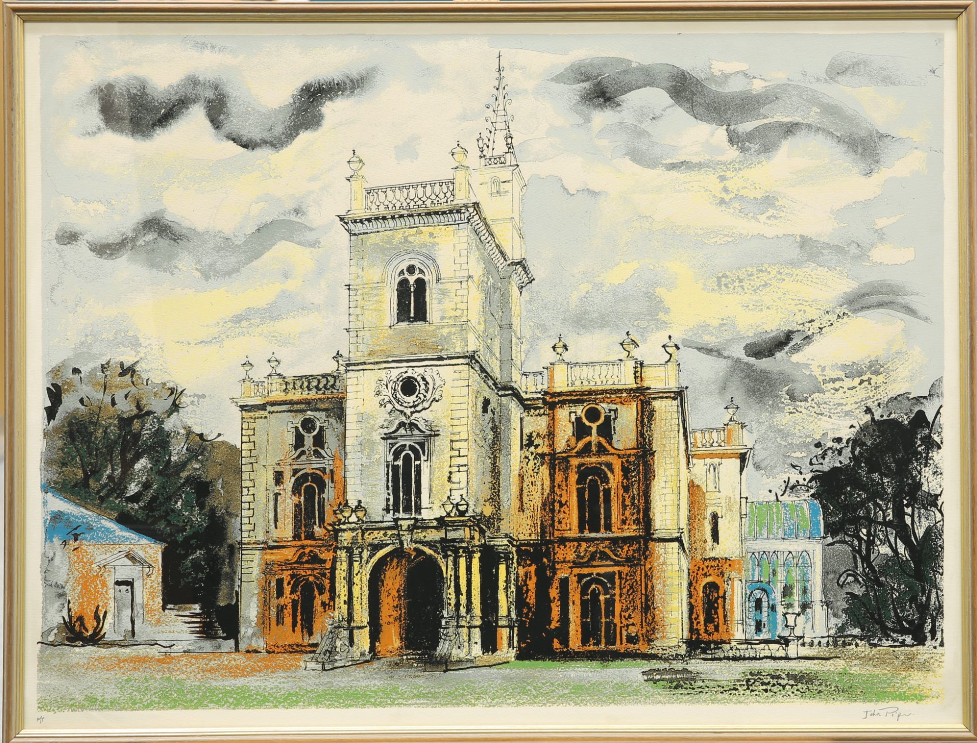 JOHN PIPER (BRITISH, 1903-1992), FLINTHAM HALL FROM "VICTORIAN DREAM PALACES"