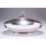 GEORG JENSEN, A DANISH STERLING SILVER GRAPEVINE LIDDED VEGETABLE TUREEN