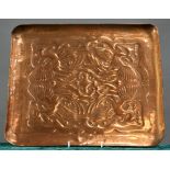 STYLE OF KESWICK SCHOOL OF INDUSTRIAL ART AN ARTS AND CRAFTS COPPER TRAY