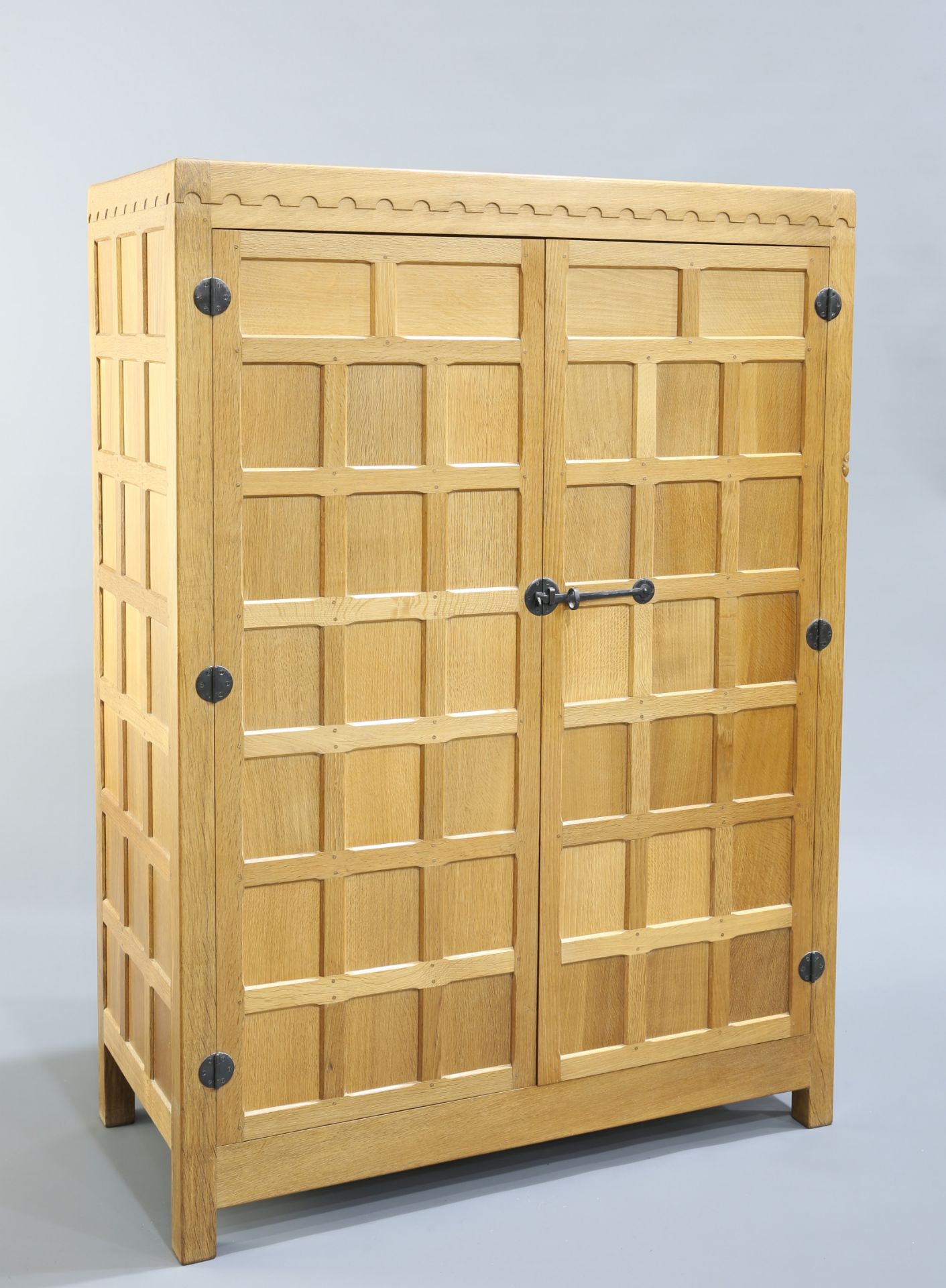 ROBERT THOMPSON OF KILBURN, A MOUSEMAN OAK WARDROBE