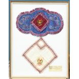 TWO FRAMED EXAMPLES OF PETIT POINT EMBROIDERY