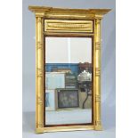 A REGENCY PARCEL-GILT ROSEWOOD PIER MIRROR