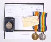 WWI WAR AND VICTORY MEDALS