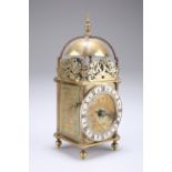 A BRASS CASED LANTERN CLOCK