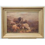 ATTRIBUTED TO CHARLES JONES, SHEEP IN A HIGHLAND LANDSCAPE