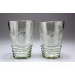 A PAIR OF SODA GLASS TUMBLERS
