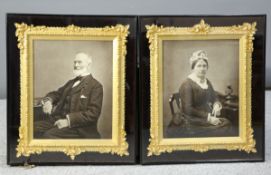 A PAIR OF LATE 19TH CENTURY "ACORN ORMOLU" PORTRAIT FRAMES