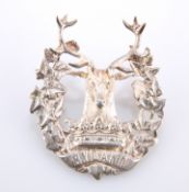 A HM SILVER OFFICERS' PATTERN GLENGARRY BADGE