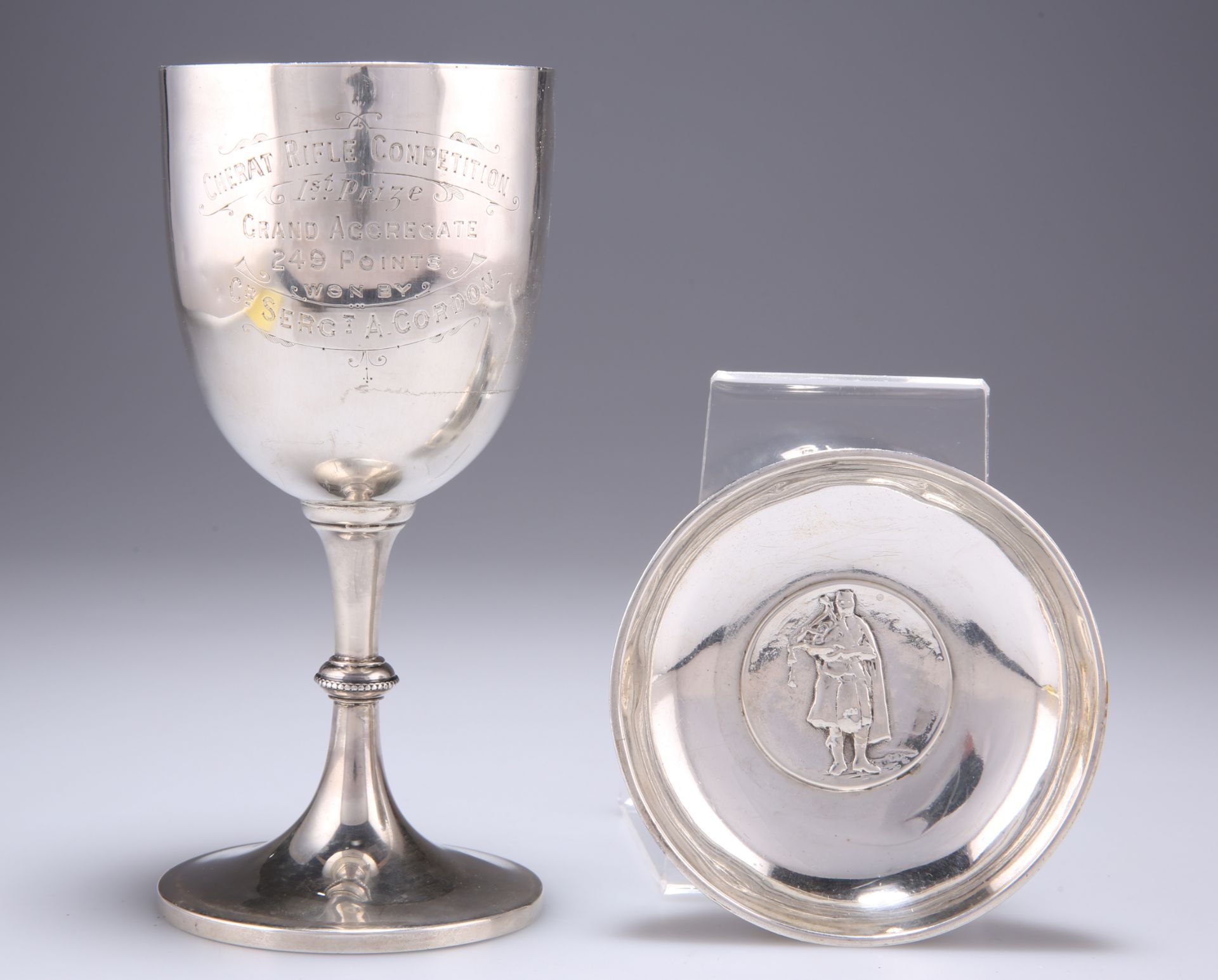 A HM SILVER TROPHY GOBLET