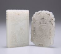 TWO CHINESE JADE PENDANTS