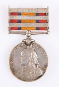 A QUEEN'S SOUTH AFRICA MEDAL WITH BARS