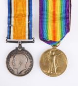 A WWI PAIR OF WAR AND VICTORY MEDALS